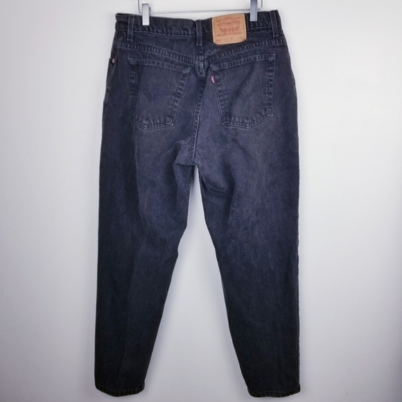 Levi's 551 Vintage Relaxed Fit Tapered Leg Black Jeans Made in USA size 16 Med - Picture 2 of 9